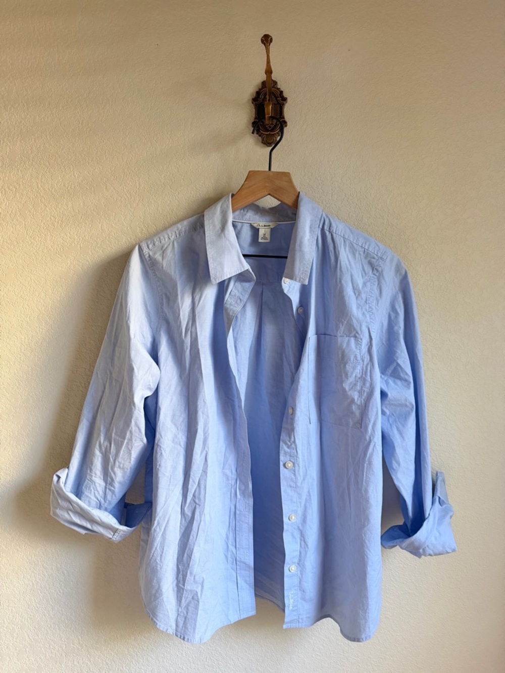 L.L. Bean French Blue Button Down Shirt